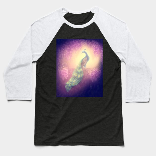 Peacock Baseball T-Shirt by DoomedDreamer